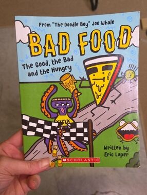 Scholastic BAD FOOD Kids Book - Green, Yellow, Purple, Blue